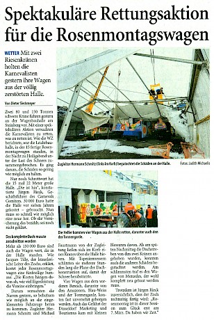 Westdeutsche Zeitung, 29.12.2010
