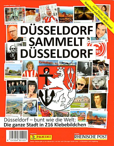Titelseite des Panini-Albums zum Thema Düsseldorf, Oktober 2010
