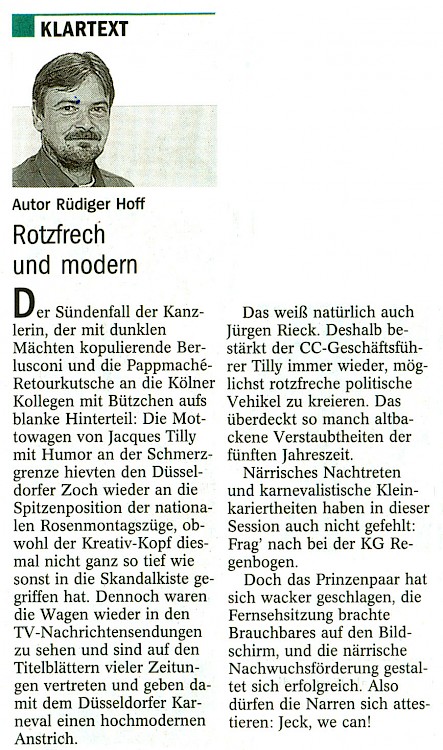 Neue Rhein Zeitung, 16.2.2010