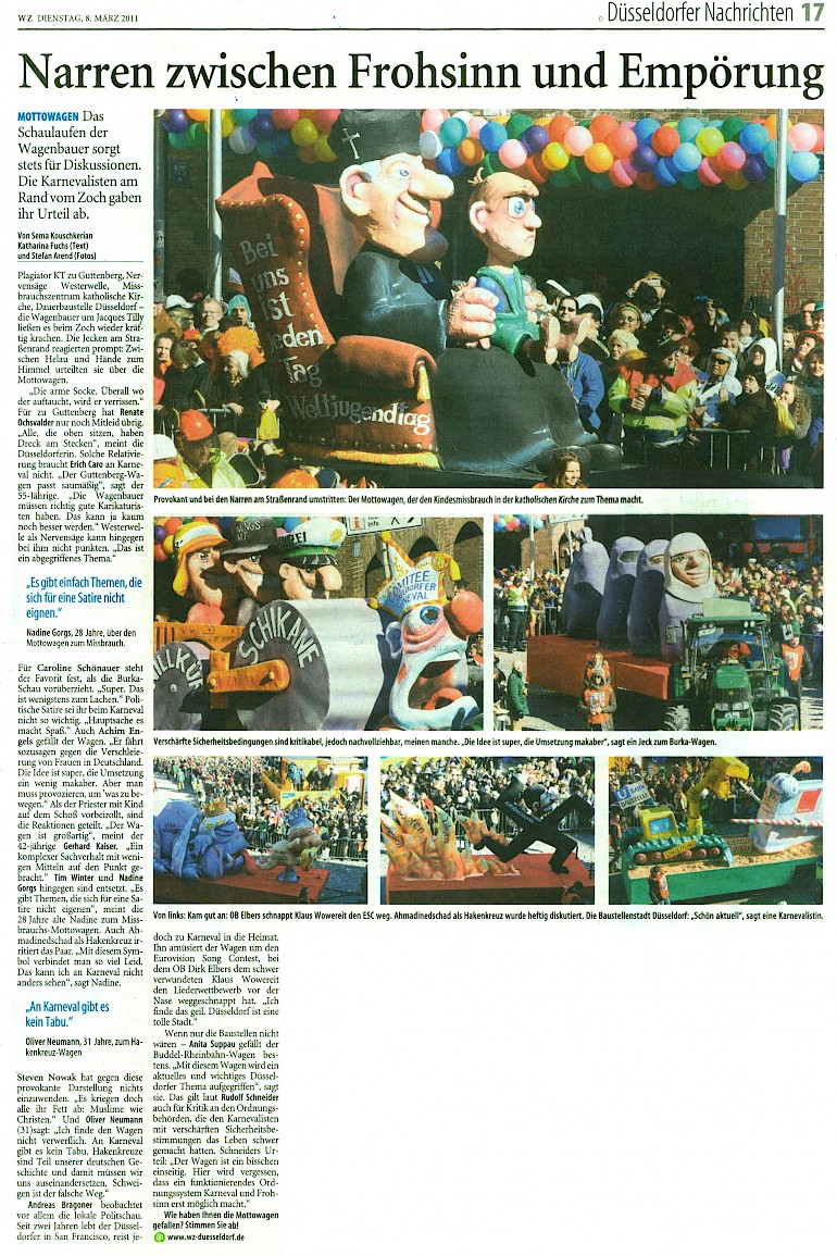 Westdeutsche Zeitung, 8.3.2011