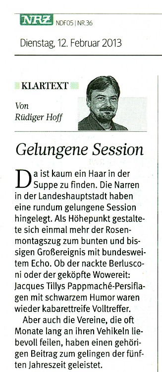 Neue Rhein Zeitung, 12.2.2013
