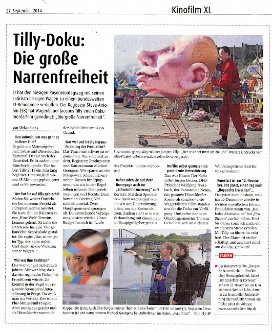 Düsseldorfer Anzeiger, 27.9.2014