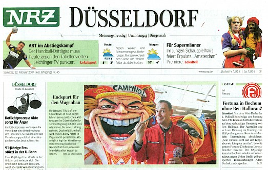 Neue Rhein Zeitung, 22.2.2014, Titel