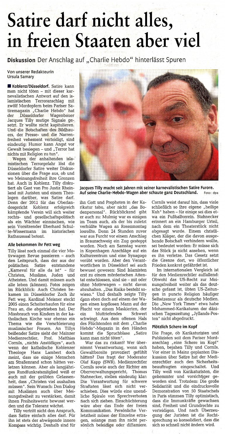 Rhein Zeitung, 23.5.2015