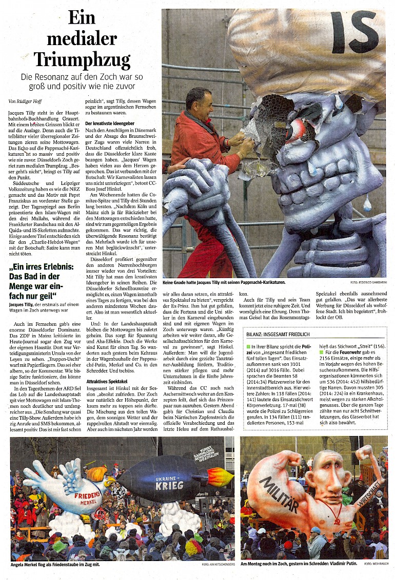 Neue Rhein Zeitung, Feedback, 18.2.2015
