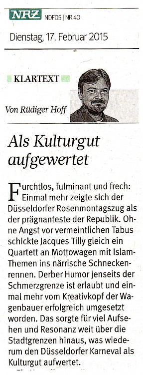 Neue Rhein Zeitung, 17.2.2015