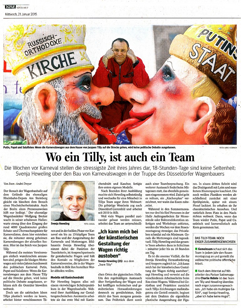 Neue Rhein Zeitung, 21.1.2015