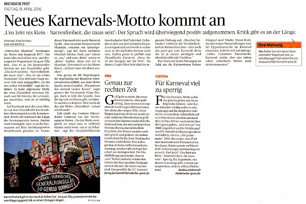 Rheinische Post, 15.4.2016