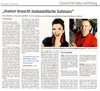 Westdeutsche Zeitung, 27.2.2016
