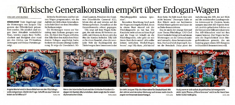Rheinische Post Erdoganwagen, 9.2.2016