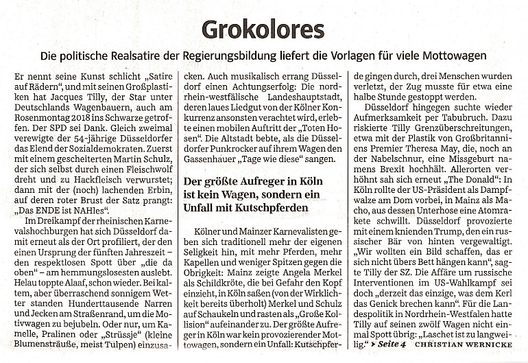 Süddeutsche Zeitung, Textausschnitt, 13.2.2018