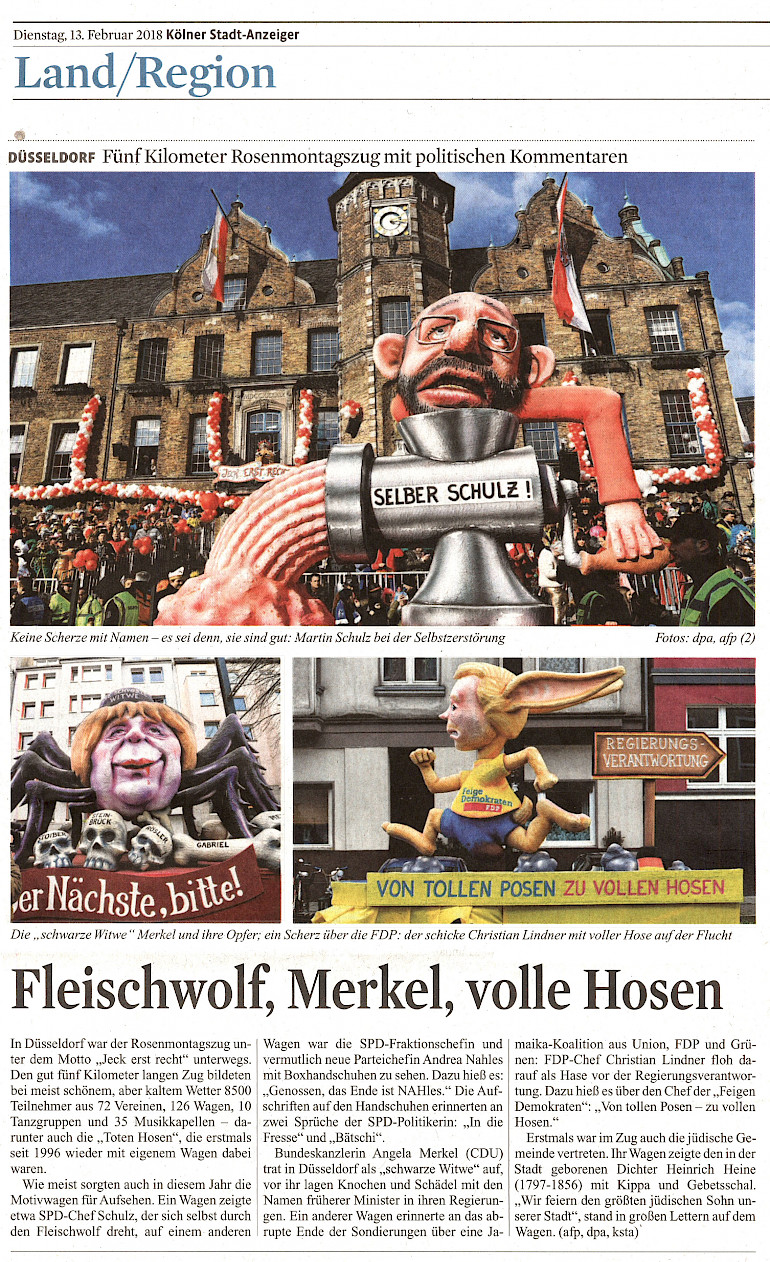 Kölner Stadtanzeiger, 13.2.2018
