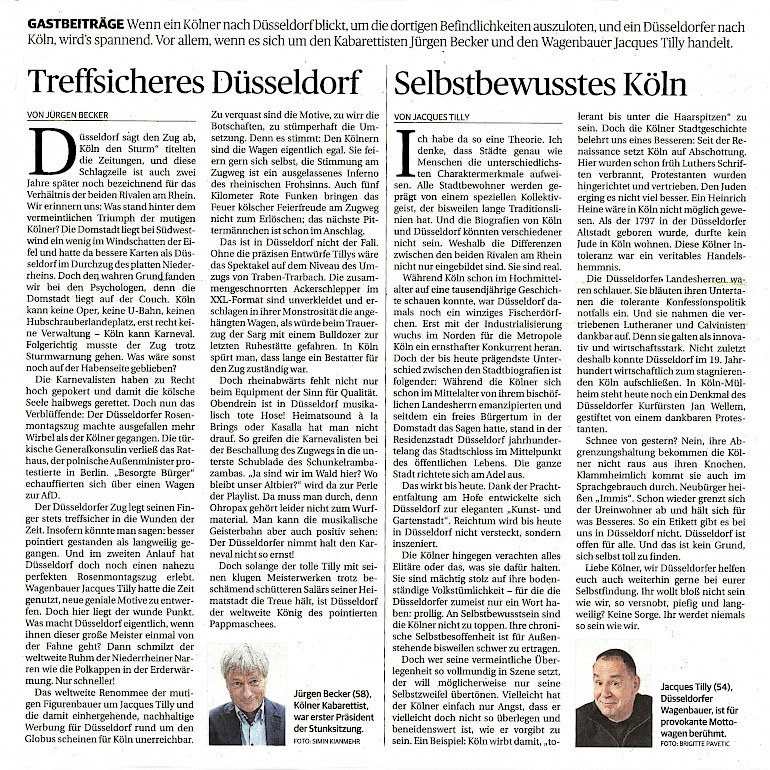 Printartikel Rheinische Post, 12.2.2018