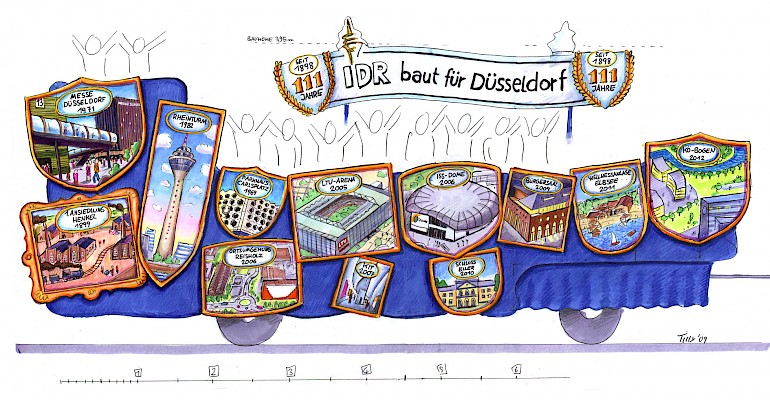 Entwurf des IDR-Karnevalswagens für den Düsseldorfer Rosenmontagszug, 2009