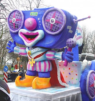 Frontfigur des Karnevalswagens von Antenne Düsseldorf, 2009