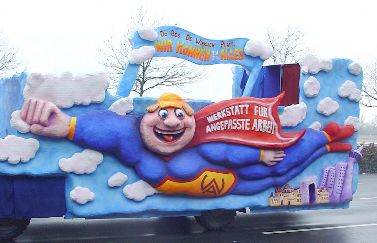 Karnevalswagen der Werkstatt für angepasste Arbeit 2009