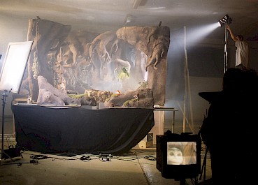 Filmkulisse "Wurzelhöhle" für die Kindersendung