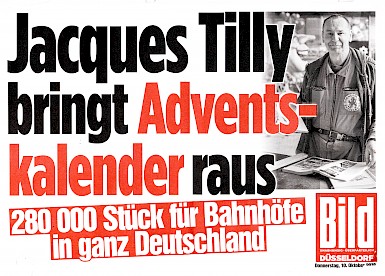 Ausleger der Bildzeitung, 10.10.2019 - Artikel in der Bildzeitung [/projekte/illustrationen/adventskalender-fuer-die-deutsche-bahn-2019/artikel-in-der-bildzeitung/]