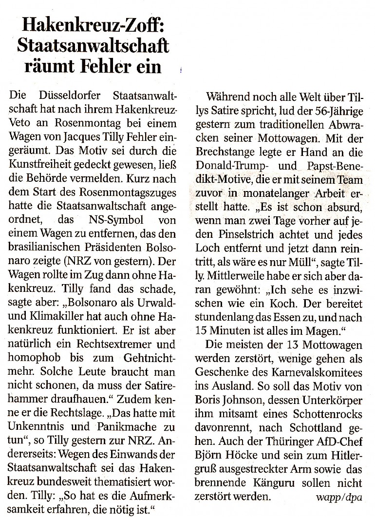 Neue Rhein Zeitung 26.2.2020