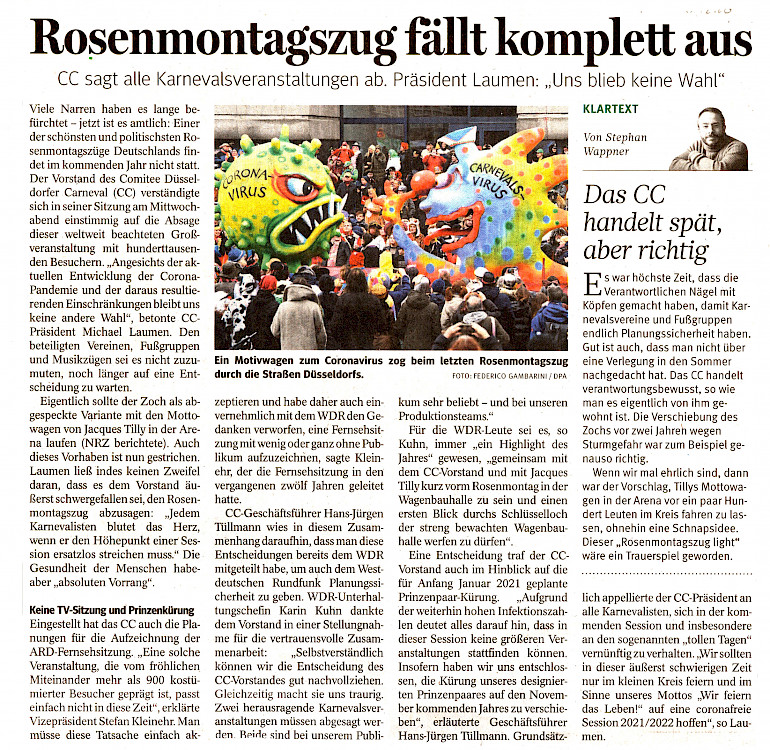 Neue Rhein Zeitung, 4.12.2020