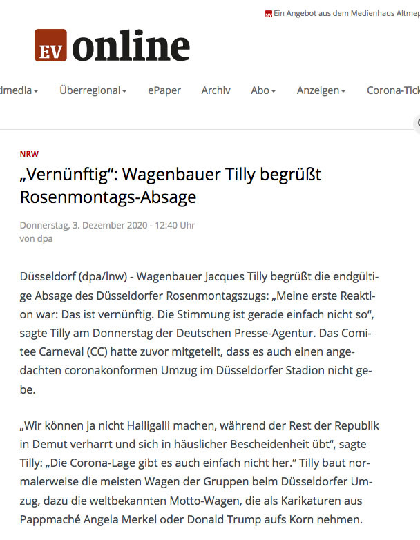 Evangelisch online, 3.12.2020