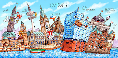 Hamburg-Postkarte. Copyright MEKB GmbH.