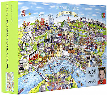 Karton mit Düsseldorf Puzzle