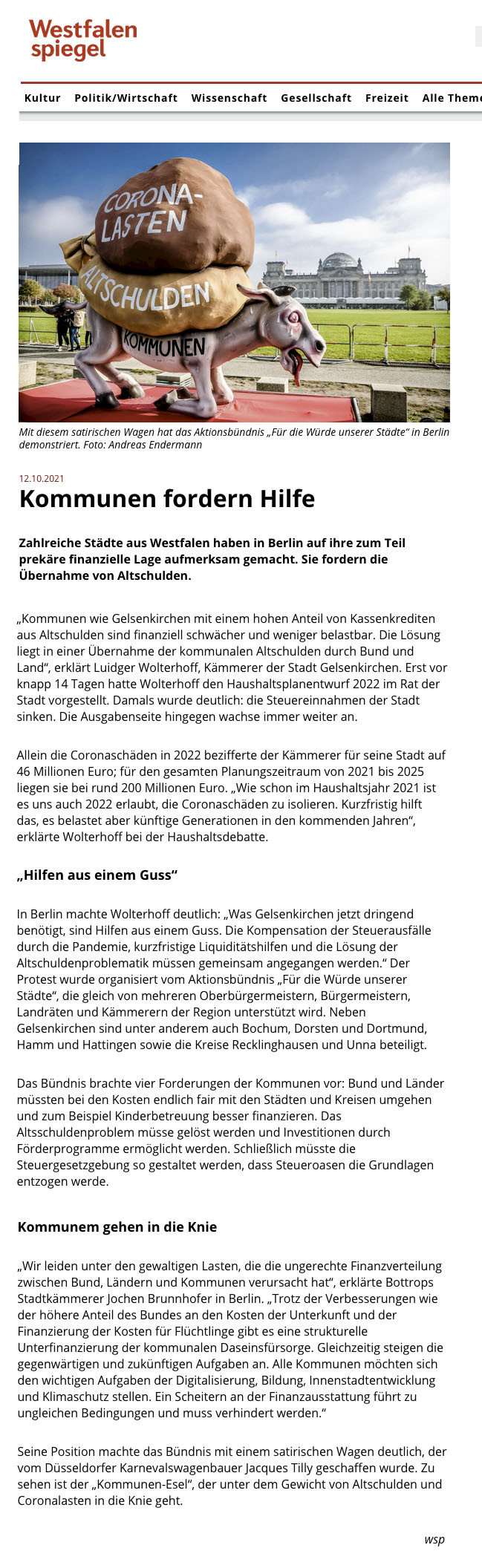 Westfalenspiegel, 12.10.2021 [https://www.westfalenspiegel.de/kommunen-fordern-hilfe/]