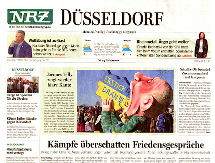 Neue Rhein Zeitung, Titelseite, 1.3.2022
