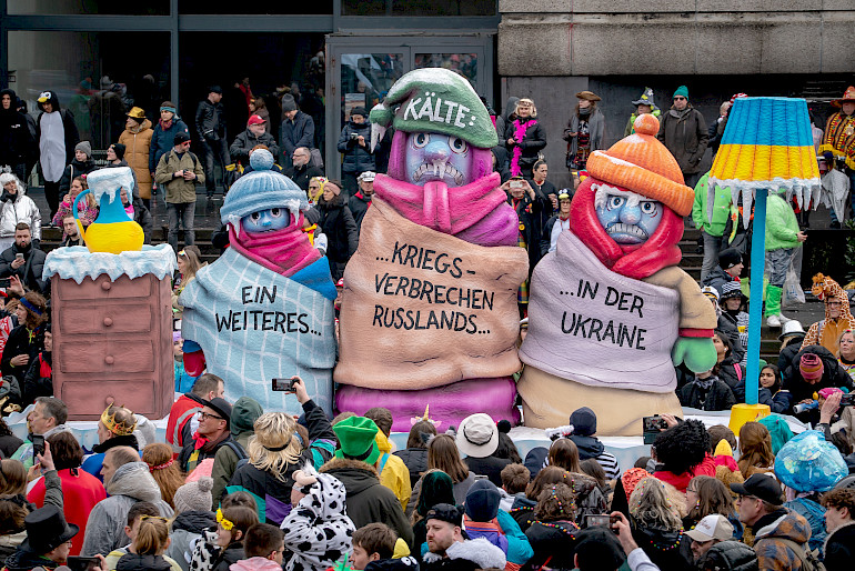 Kriegsverbrechen durch Kälteterror gegen die Zivilbevölkerung in der Ukraine. Foto: © Ricarda Hinz